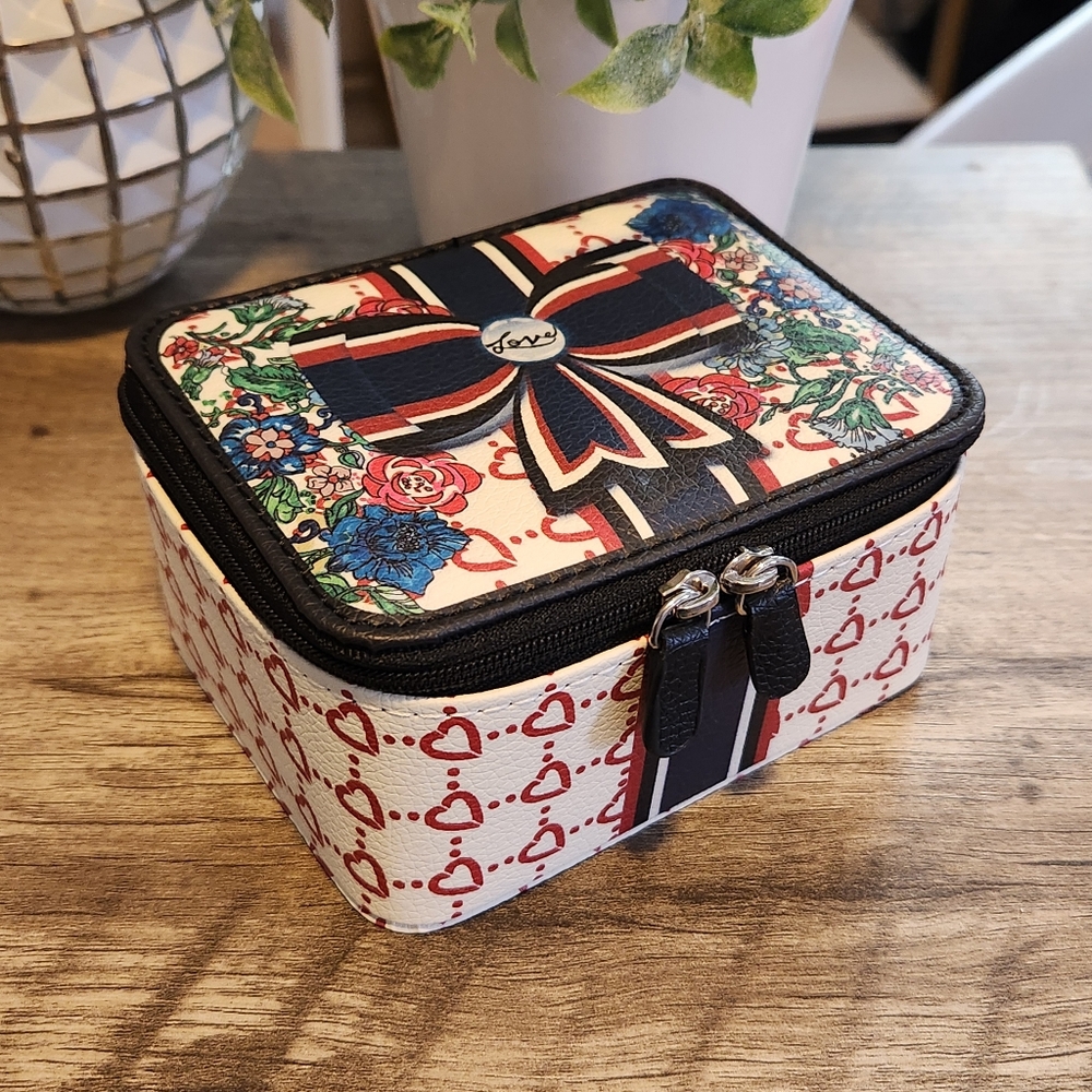 BRIGHTON BE BEAUTIFUL JEWLERY CASE SMALL TRAVEL TRINKET BOX rings NEW
